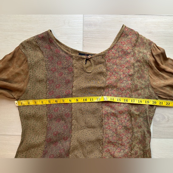 Vintage Sacred Threads Maxi Boho Patchwork Hippie Festival Earthy Prairie ~ S/M - Picture 14 of 17